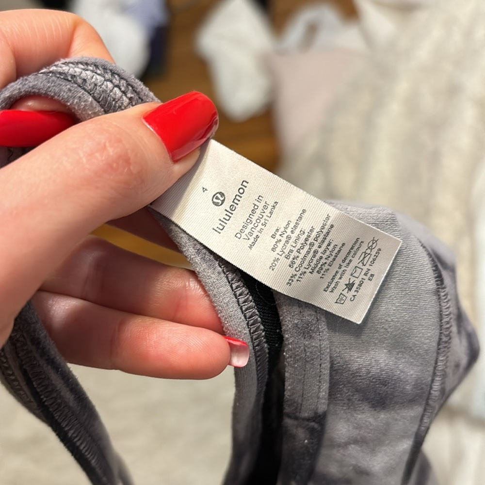 Gray tie dye lululemon legging & sports bra set - Picture 7 of 8